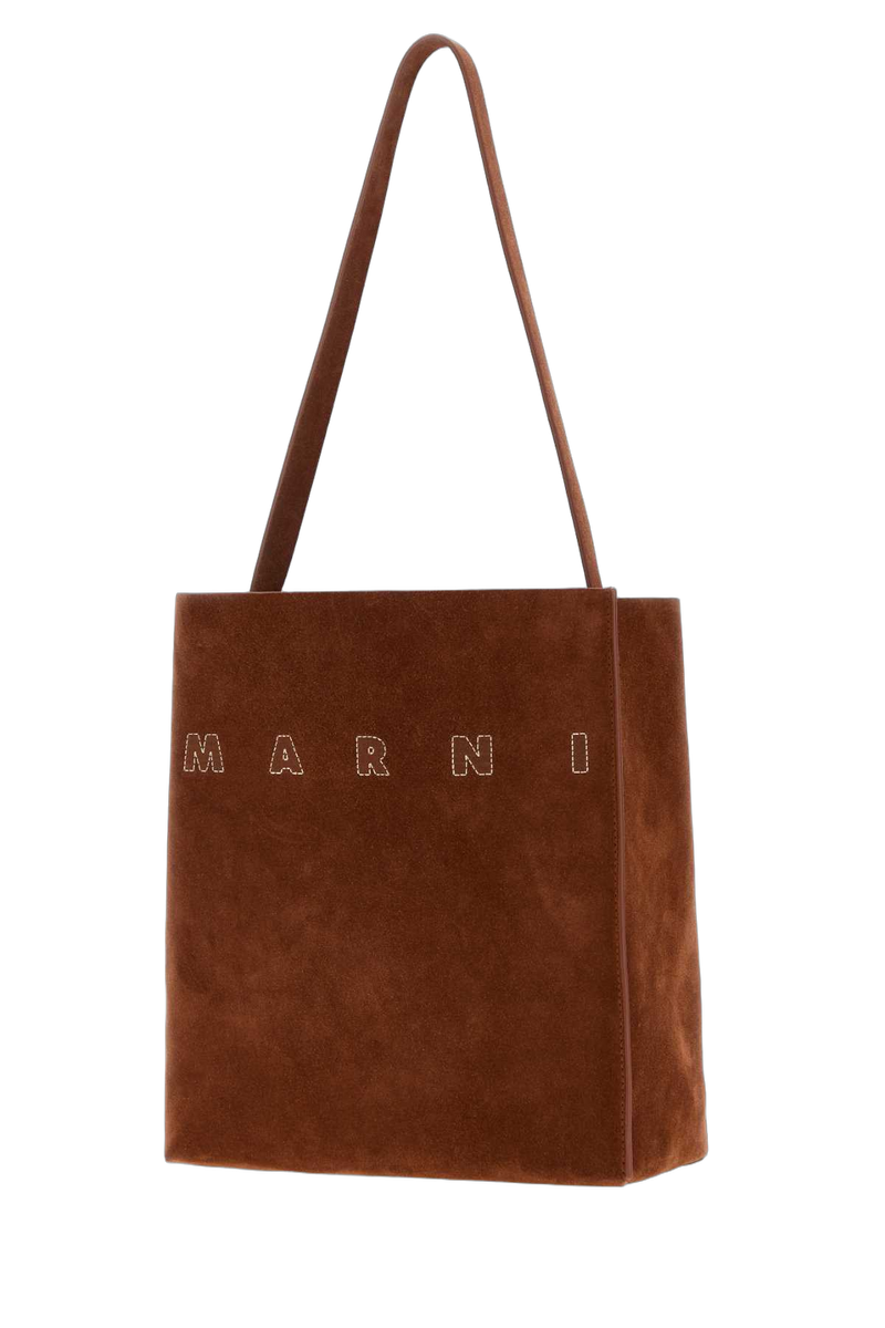 Marni Hobo Shoulder Bag — Brown Exterior: Bovine Leather