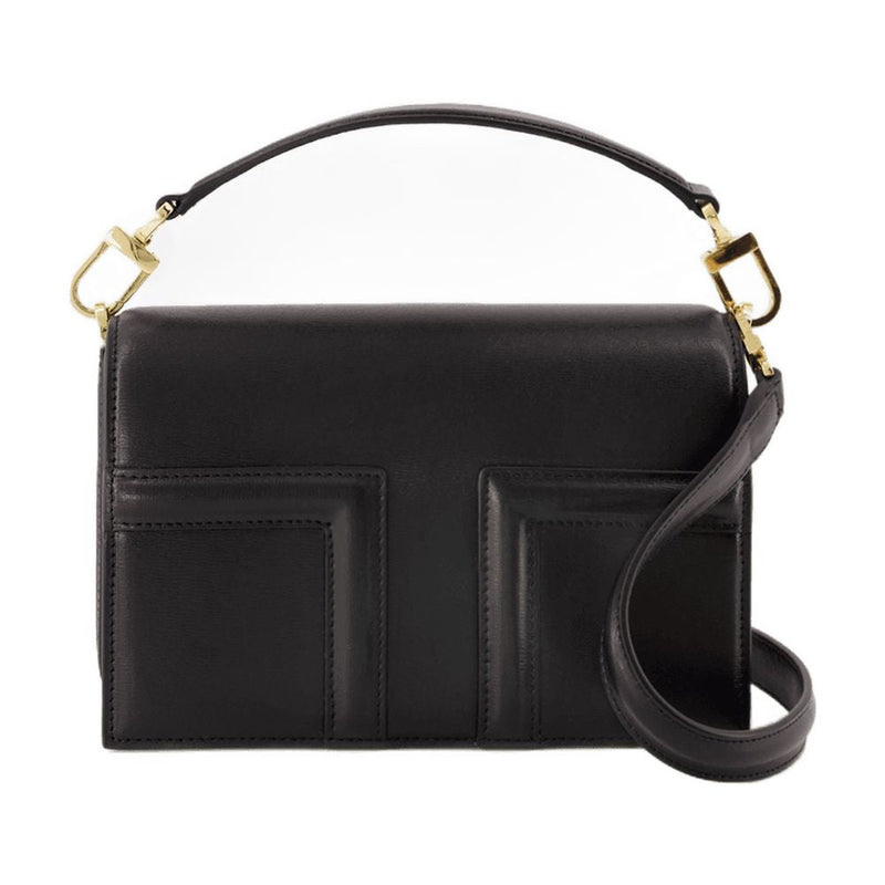 Toteme Shoulder Bag — Black Cowhide