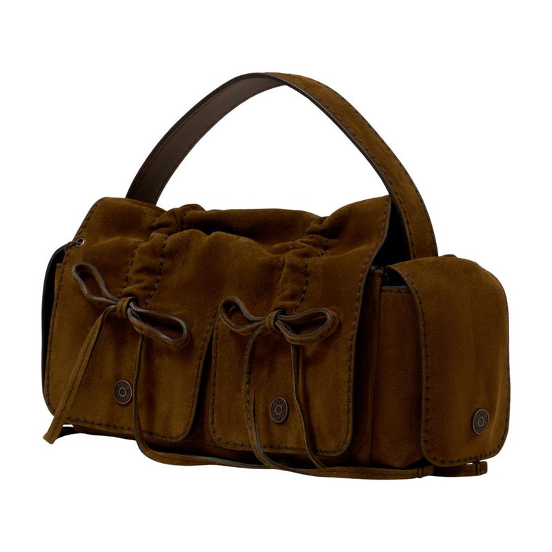 Acne Studios Multipocket Calfskin Shoulder Bag — Brown