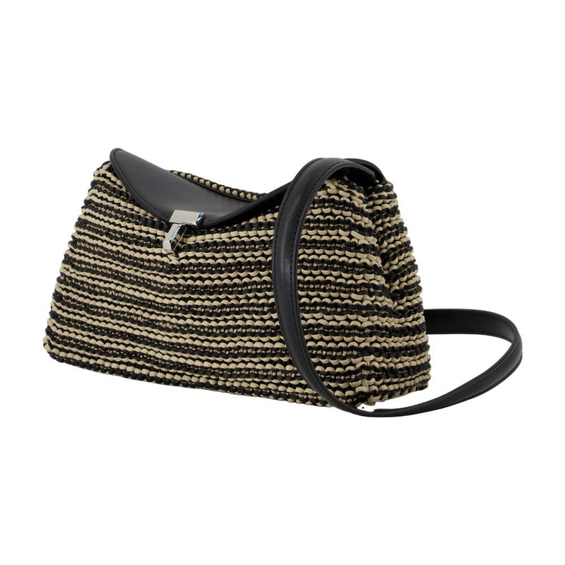 Toteme T-Lock Pouch Shoulder Bag — Black Calfskin