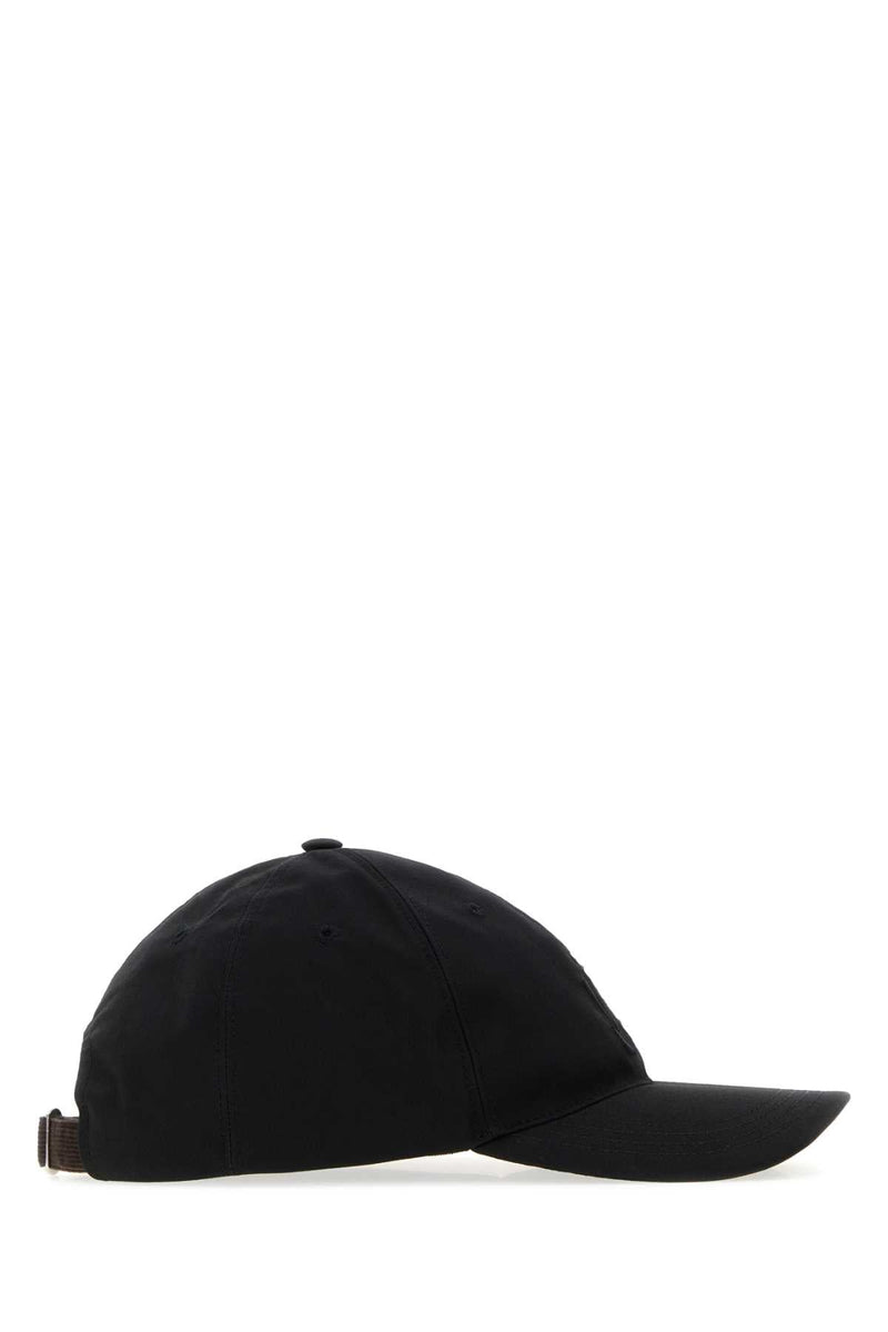 Jw Anderson Hat Gabardine Baseball Cap — Black Caps