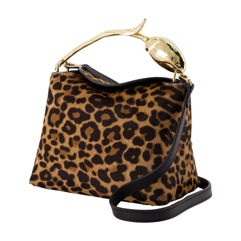 Erdem Mini Bloom Shoulder Bag — Brown Calfskin