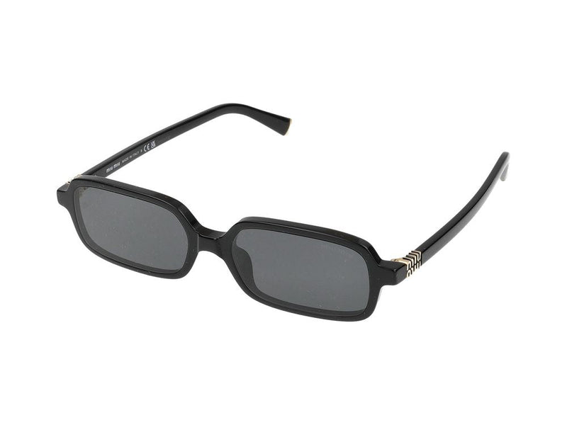 Miu Miu 0mu Rectangular Acetate Sunglasses — Black