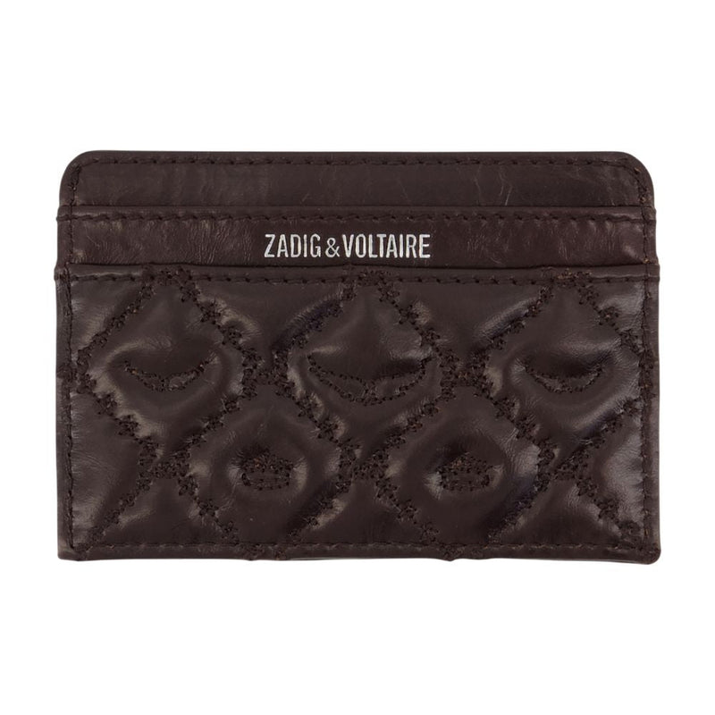 Zadig & Voltaire Quilted Calfskin Wallet — Brown