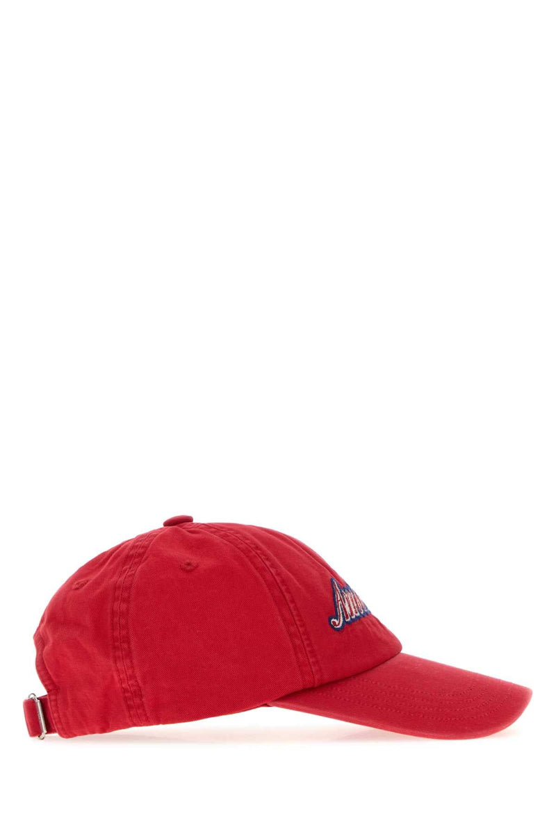 Ami Paris Amiparisembroiderycap Baseball Cap — Red Exterior: Cotton Caps