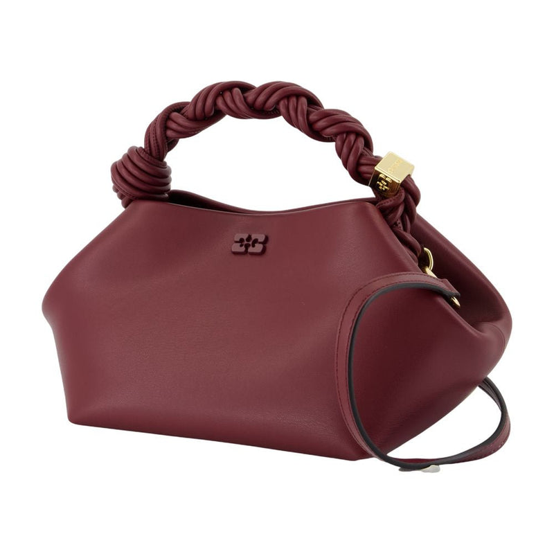 Ganni Bou Shoulder Bag — Burgundy Synthetic