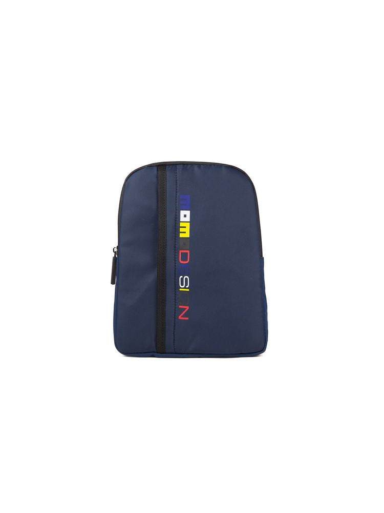 Momo Design Nylon With Colorblock Stripe Shoulder Bag — Blue