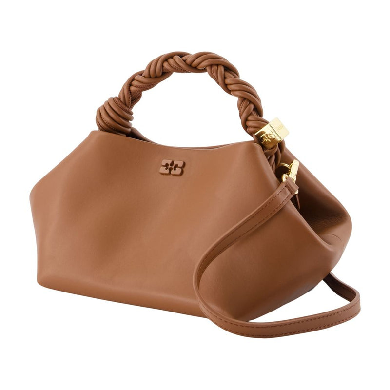 Ganni Bou Small Butter Shoulder Bag — Brown Synthetic