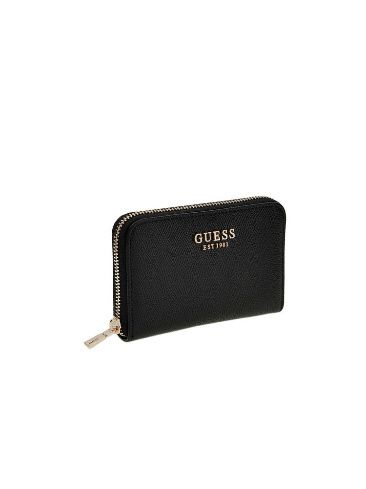 Guess Zip Around Wallet — Black Polyurethane
