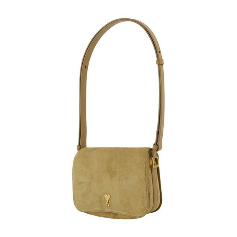 Ami Paris Shoulder Bag — Khaki Calfskin