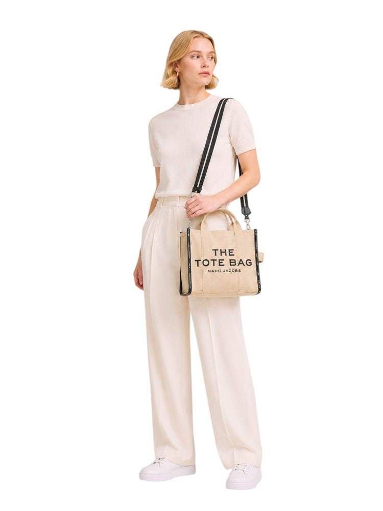 Marc Jacobs Jacquard Cotton Tote Bag — Beige