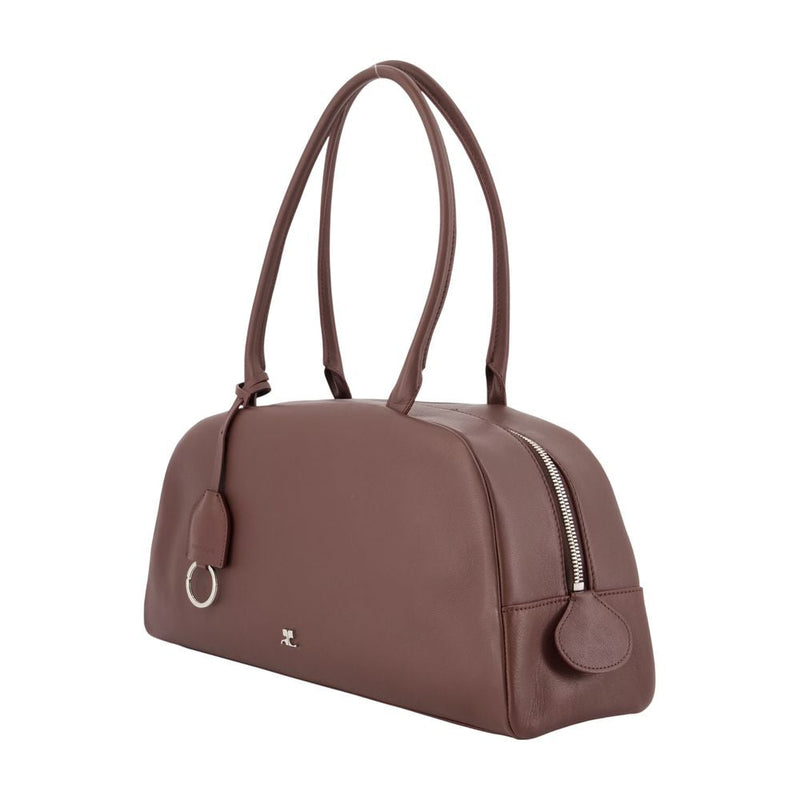 Courrèges Monday Shoulder Bag — Burgundy Cowhide