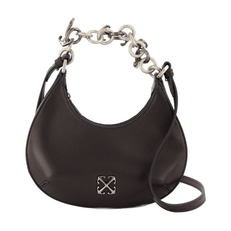 Off-White Hemisphere Shoulder Bag — Black Lambskin