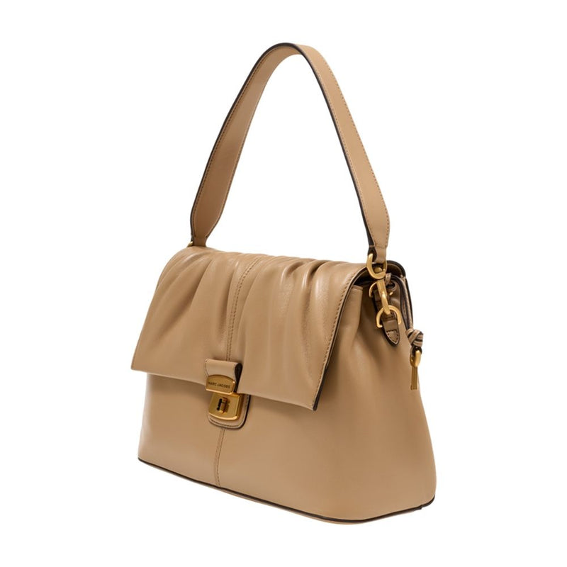 Marc Jacobs Quilted Lambskin Shoulder Bag — Beige