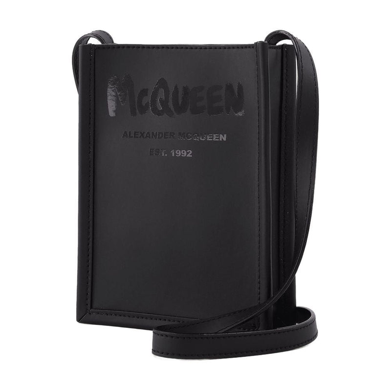 Alexander Mcqueen Logo-Embossed Crossbody Bag — Black Others