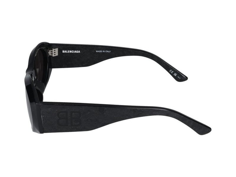 Balenciaga Bb0396sk Acetate Oval Sunglasses — Black