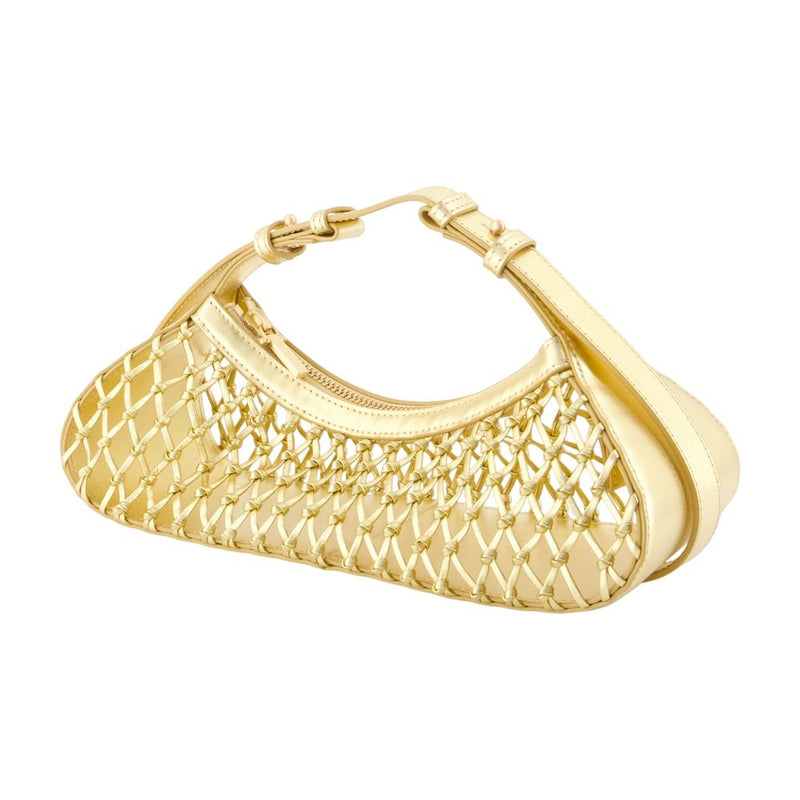 Cult Gaia Shala Shoulder Bag — Gold Cowhide