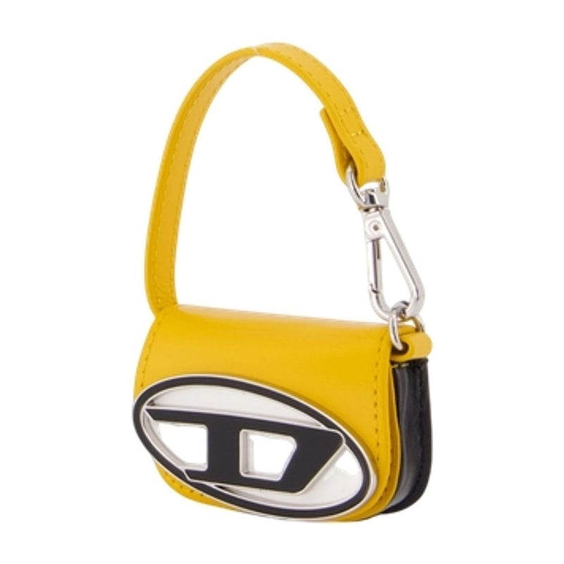 Diesel Logo-Patch Leather Mini Bag — Yellow Cowhide
