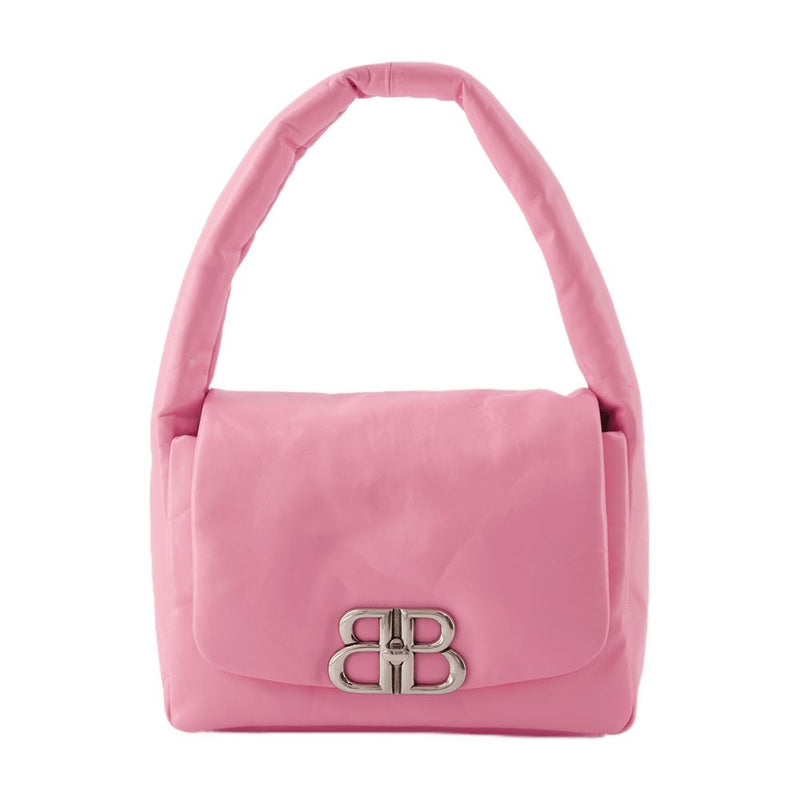 Balenciaga Monaco Sling Shoulder Bag — Pink Calfskin