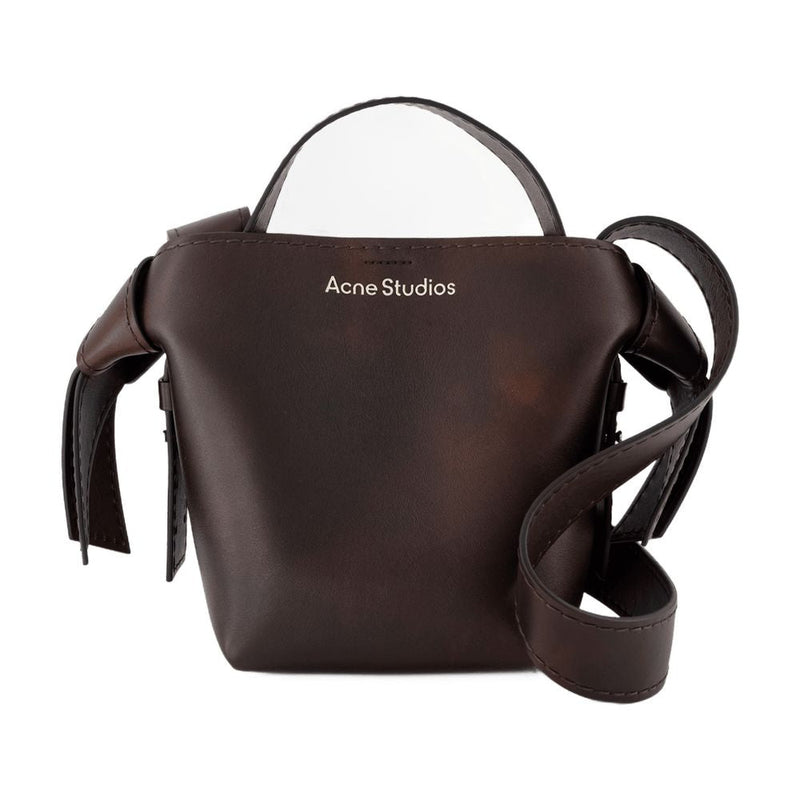 Acne Studios Musubi Crossbody Bag — Brown Calfskin