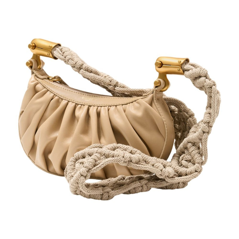 Balmain Crossbody Bag — Beige Calfskin