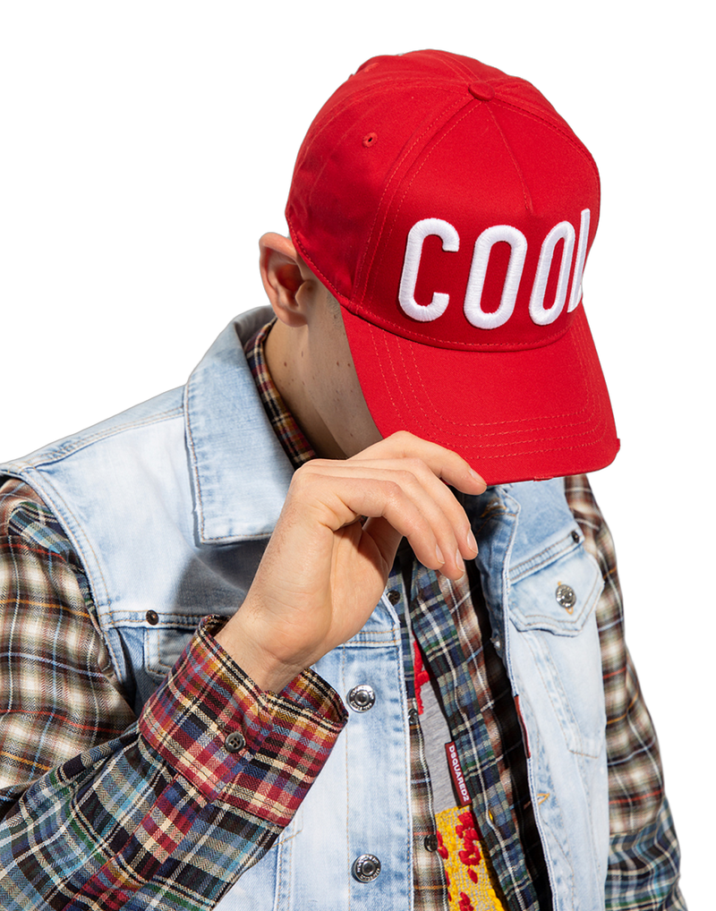 Dsquared2 Bcm051005c00001m818 Baseball Cap — Red Cotton Caps