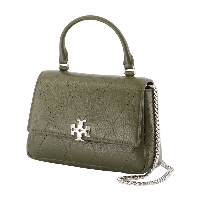 Tory Burch Top Handle Bag — Green Calfskin