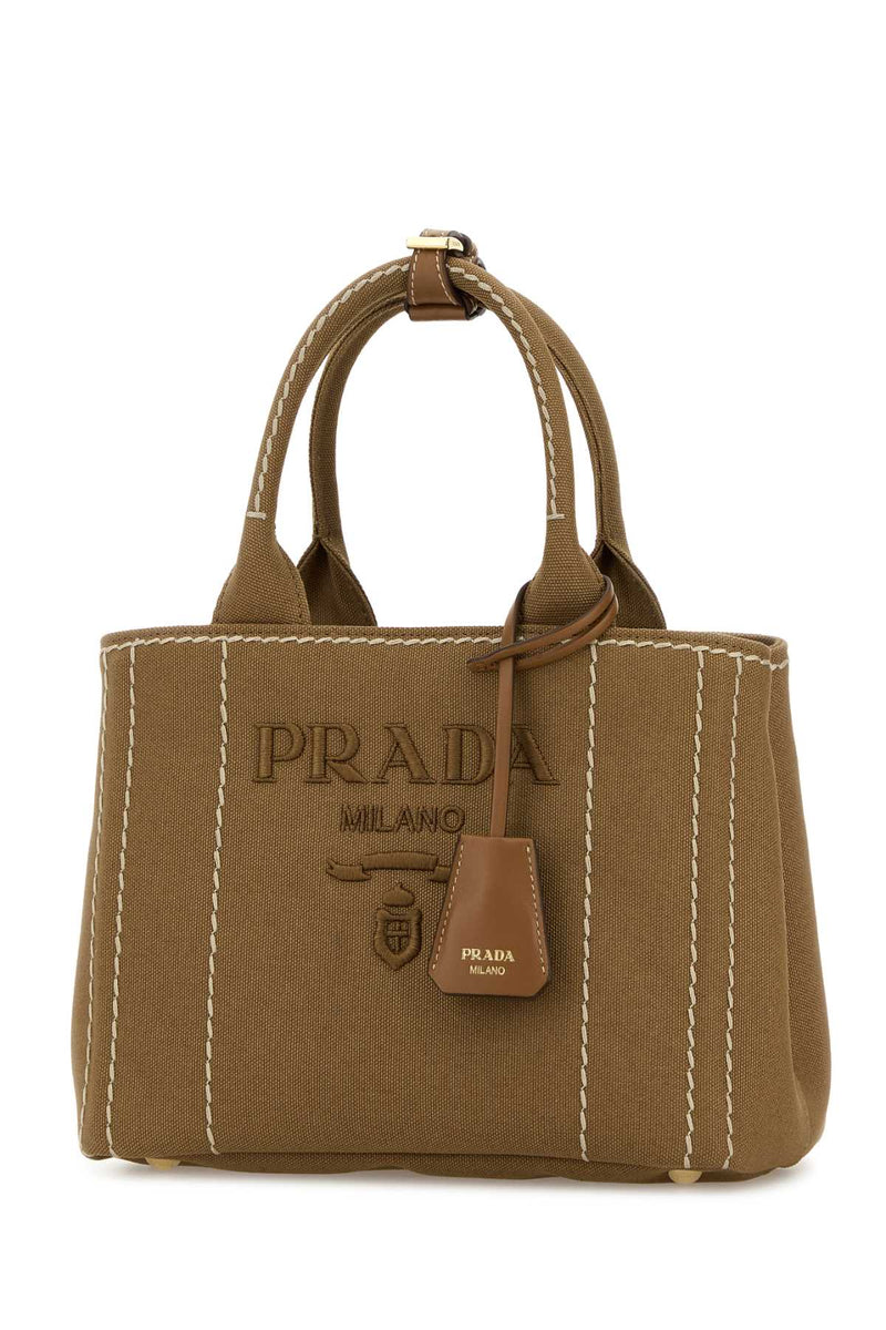 Prada Canvas Tote Bag — Beige