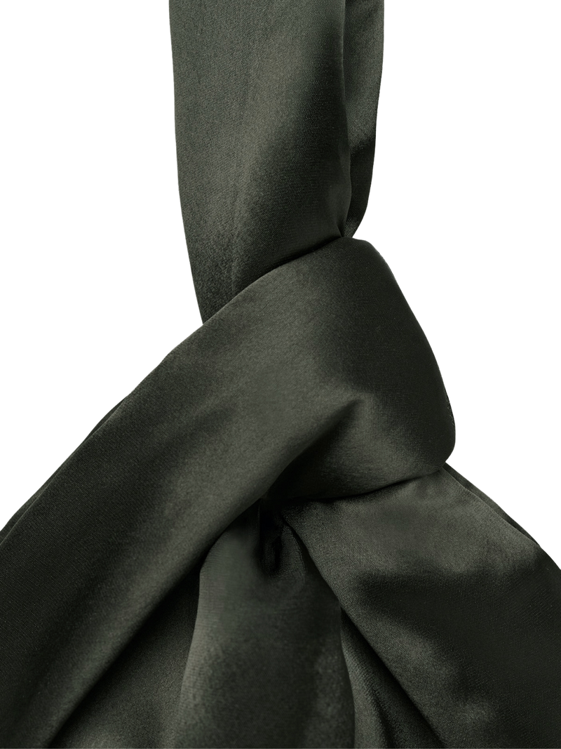 Nanushka Jen Slip Tote Bag — Green Satin Textile