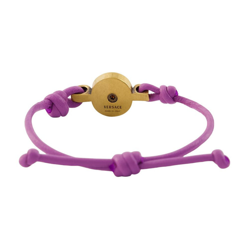 Versace Medusa Cord Bracelet — Purple Metal Bracelets