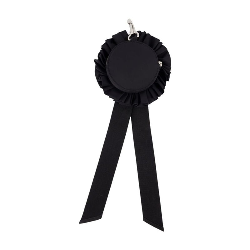 Simone Rocha Ribbon Rosette Coin Purse — Black Nylon Purses