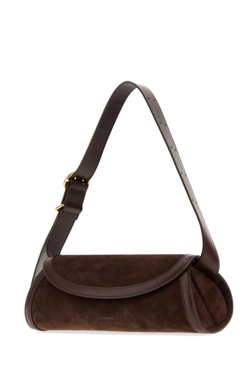 Jil Sander Suede Shoulder Bag — Brown
