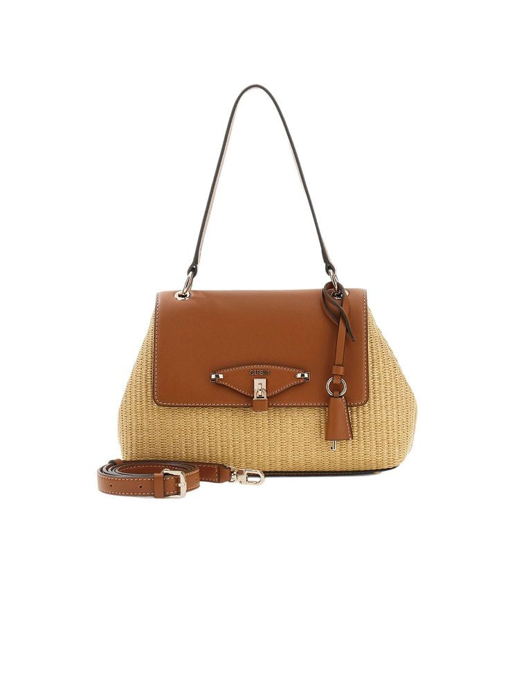 Guess Maggie Shoulder Bag — Beige Polypropylene
