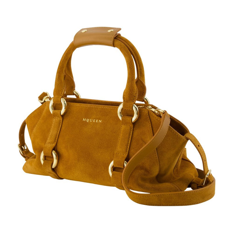 Alexander Mcqueen Farringdon Shoulder Bag — Brown Calfskin
