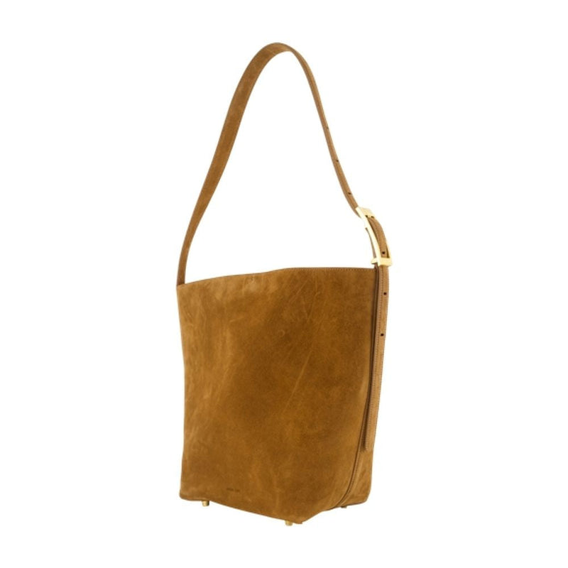 Anine Bing Elly Shoulder Bag — Brown Suede