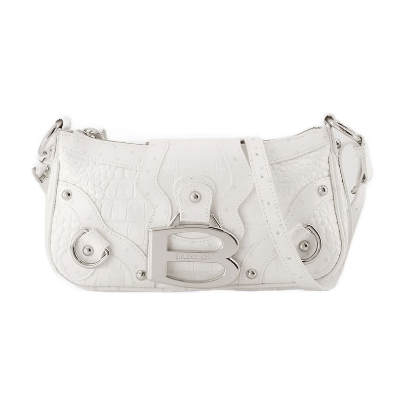 Balenciaga Essex Shoulder Bag — White Synthetic