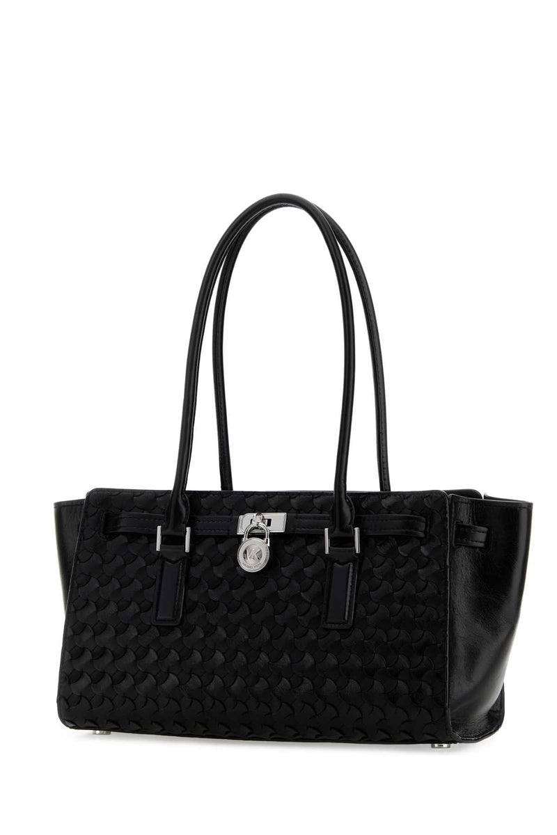 Michael By Kors Hamilton Shoulder Bag — Black Cow Leather