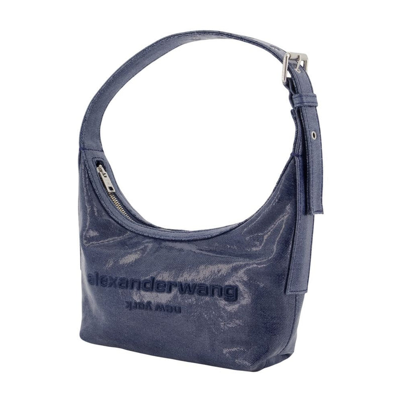 Alexander Wang Punch Shoulder Bag — Blue Cotton