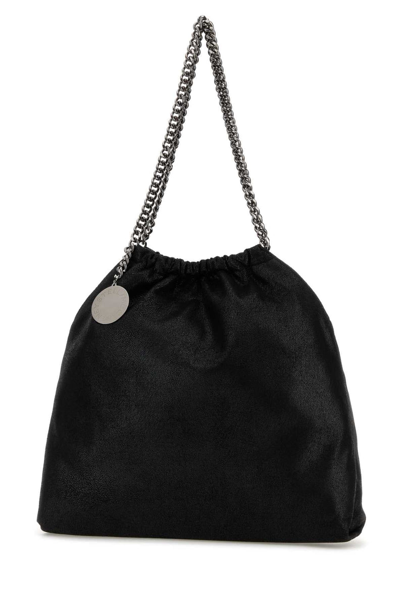 Stella Mccartney Chain-Handled Gathered Shoulder Bag — Black