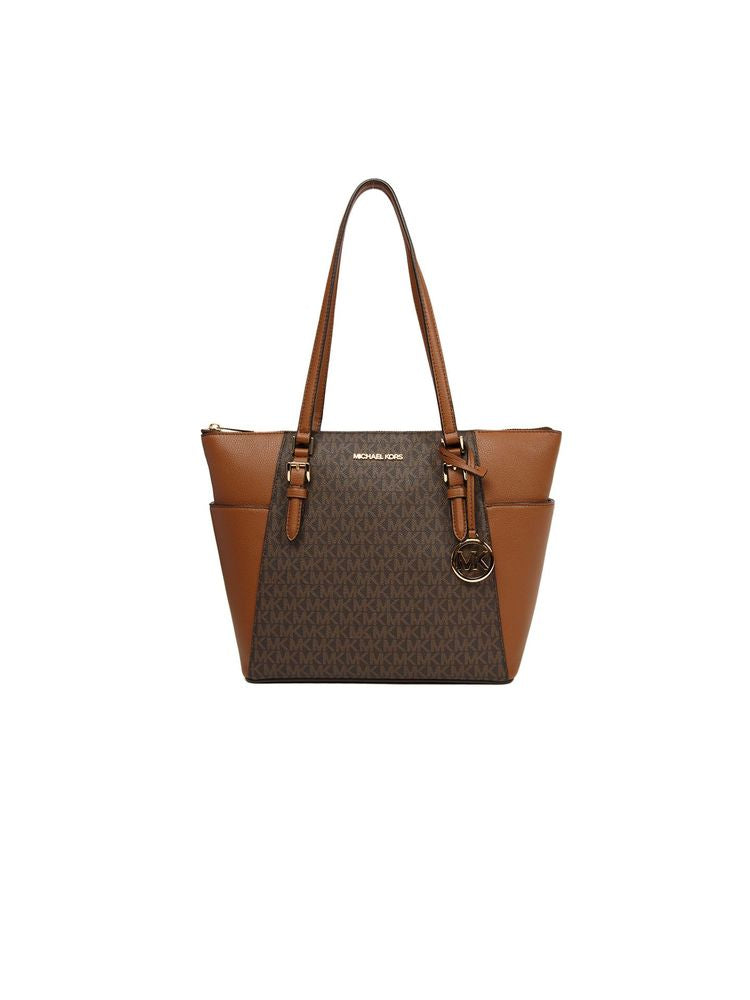 Michael Kors Tote Bag — Brown Polyvinyl Chloride