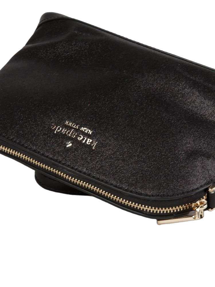 Kate Spade Glitter Fabric Crossbody Bag — Black
