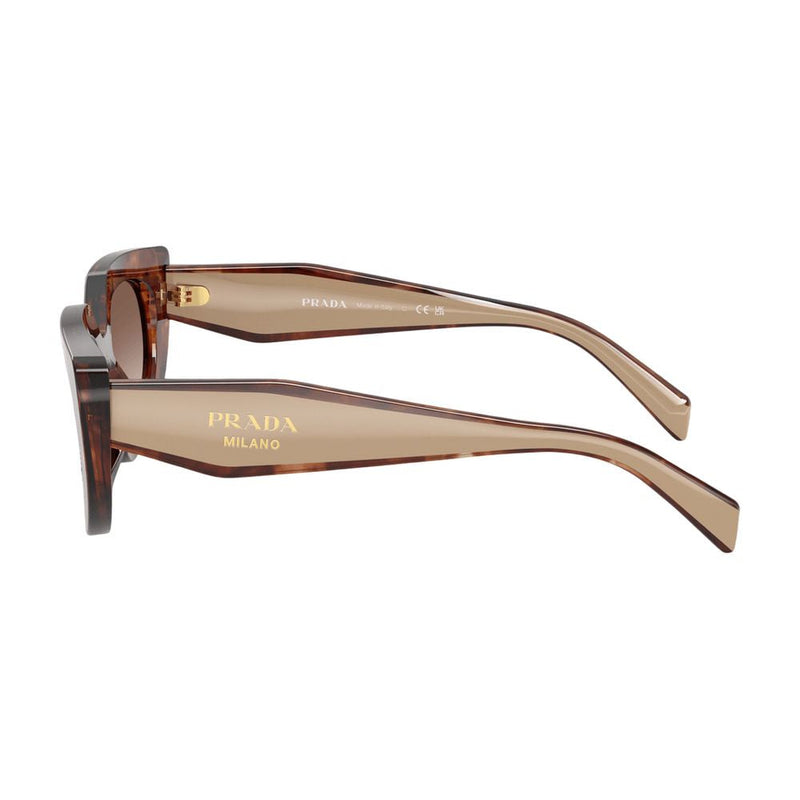 Prada 0prd02s-00k10s53 Sunglasses — Brown Acetate