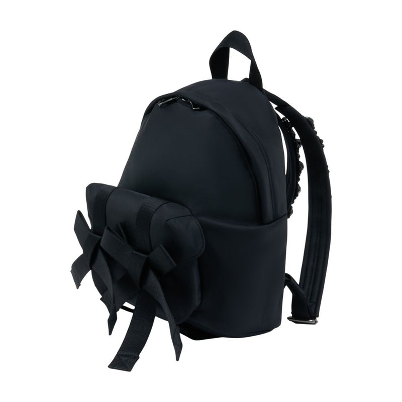 Simone Rocha Bow-Front Nylon Backpack — Black