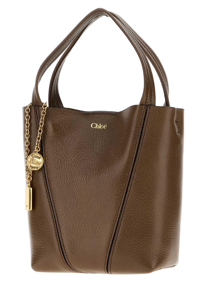 Chloé Spin Shoulder Bag — Brown