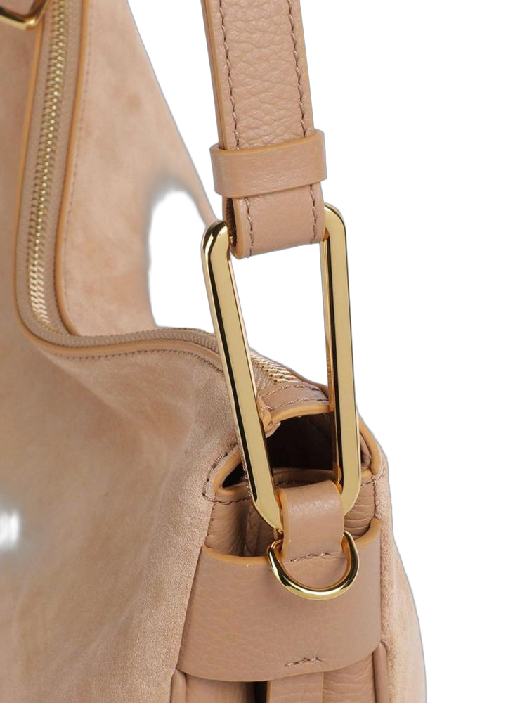 Coccinelle Magie Shoulder Bag — Beige Cowhide