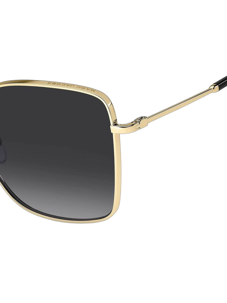 Marc Jacobs Metal Square Frame Sunglasses — Gold
