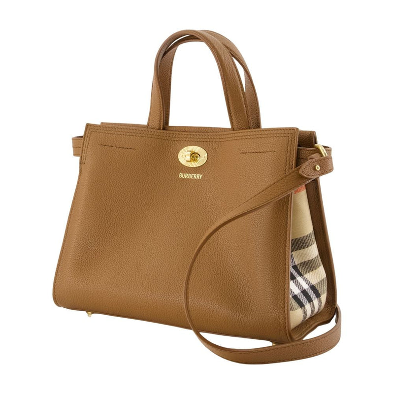 Burberry Ll Mini Cotswolds Tote Bag — Brown Calfskin