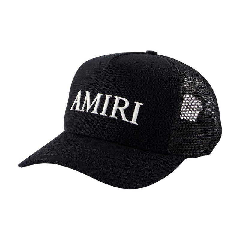 Amiri Amhatr1014-001 Mesh Trucker Baseball Cap — Black Cotton Caps