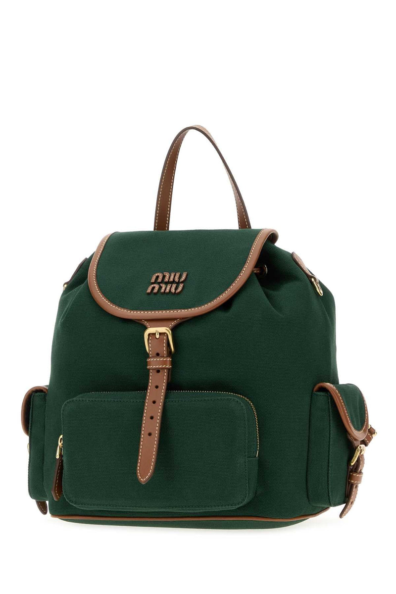 Miu Miu Shoulder Bag — Green Co-calf Leather