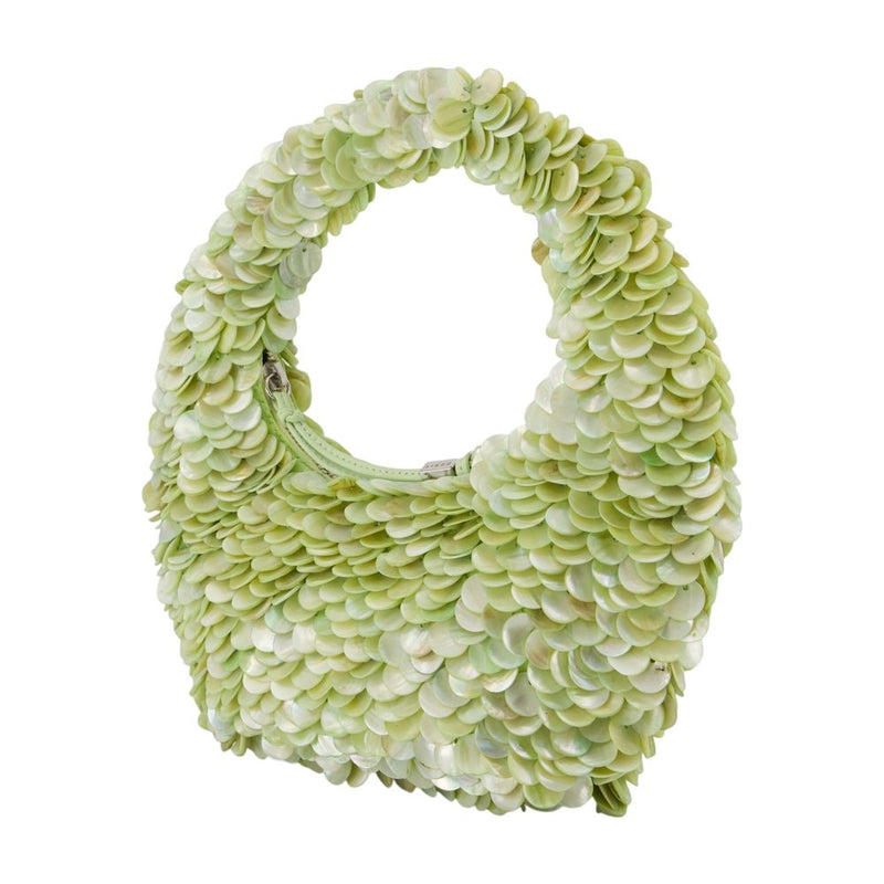 Staud Reef Shoulder Bag — Green Pearls